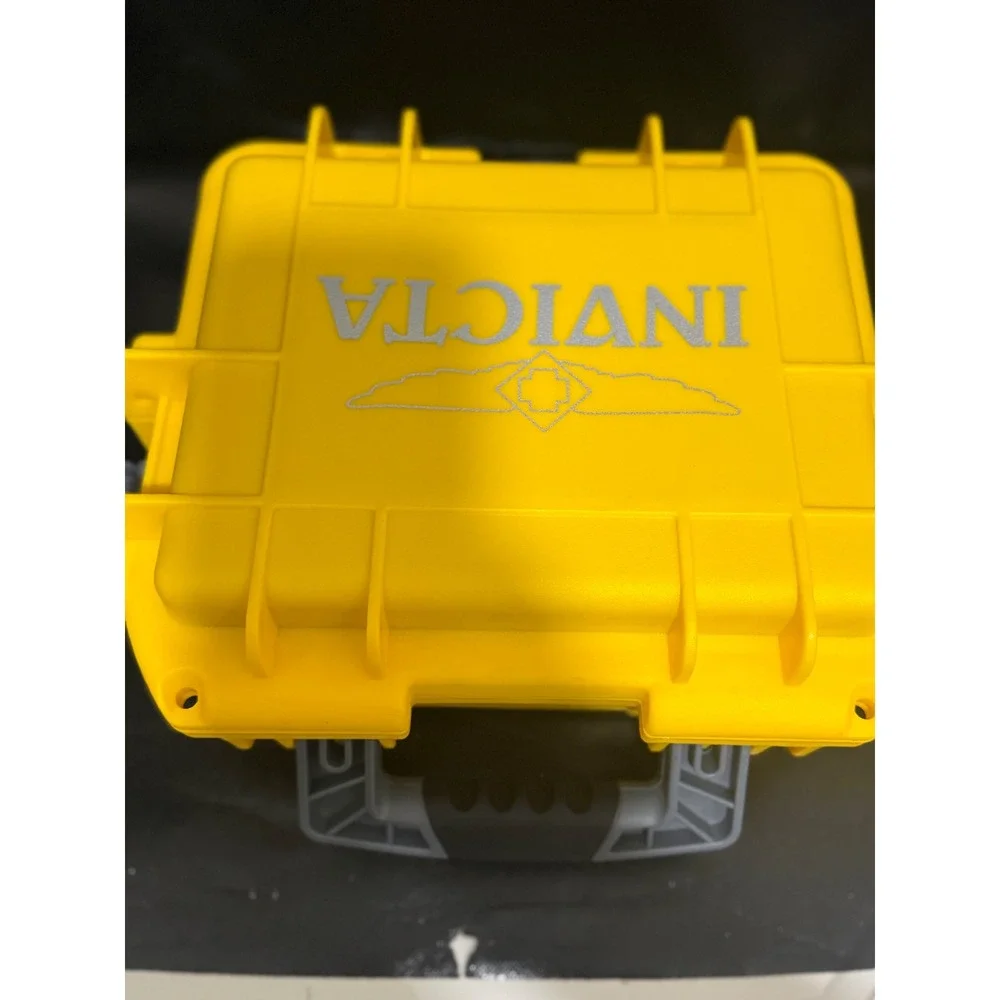 Invicta Yellow Hard Case Watch Box‎ Storage Protective Travel